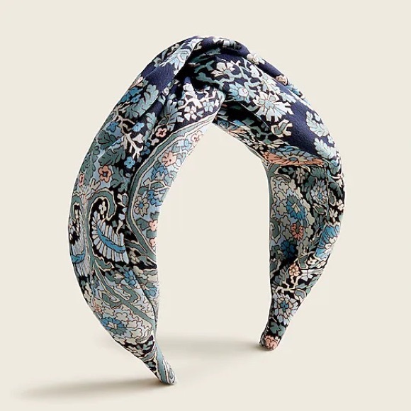 J. Crew Accessories - J. Crew Twist Headband In Paisley Satin